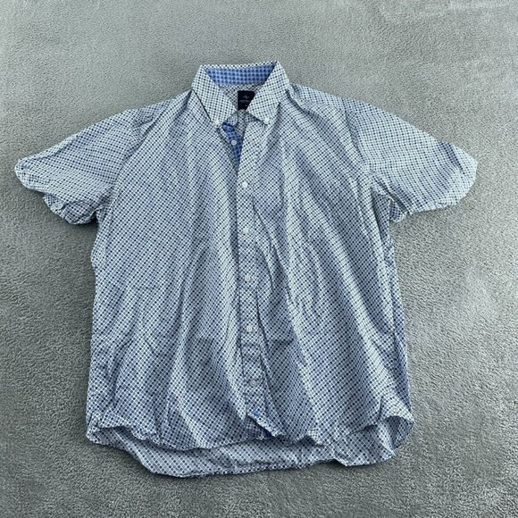 Tailorbyrd Collection Mens XL  Button-Down Shirt Blue 100% Cotton 4354 - Picture 1 of 8